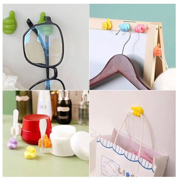 5-Self Adhesive Silicone Thumb Hooks, Multifunction Thumb up various colors - Picture 8 of 12